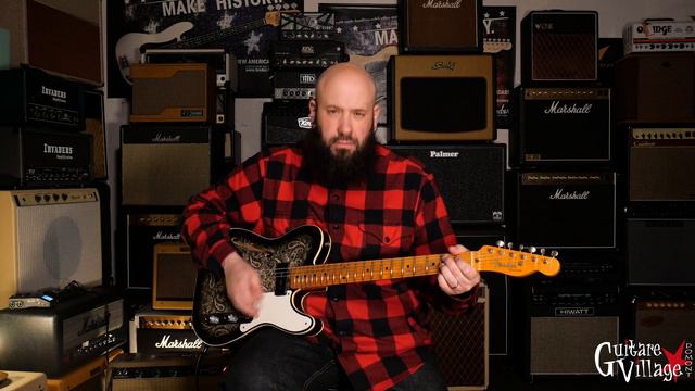 Fender CS Tele P90 Black Paisley - Guitare Village смотреть онлайн