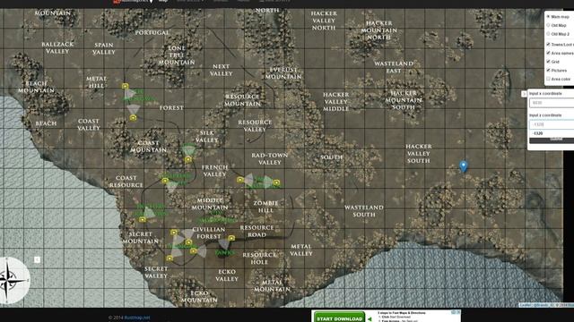 Как узнать координаты в Rust. смотреть онлайн