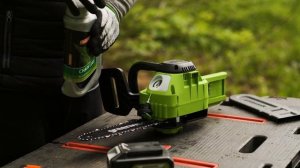 Цепная аккумуляторная пила Greenworks G24CS25, 24V, 25 см (арт 2007707)
