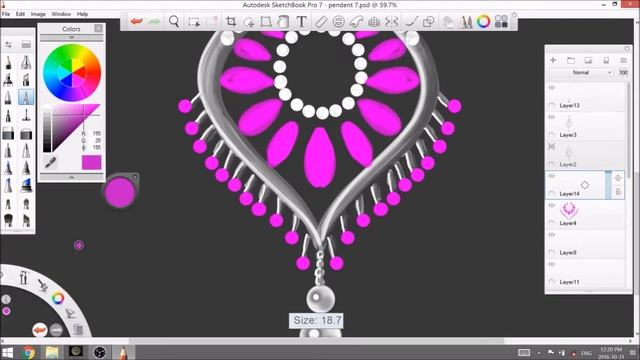 Jewelry Design Process- Sketching & Rendering using Sketchbook Pro смотреть онлайн