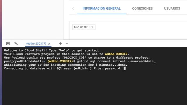 Conexion SQL gcloud смотреть онлайн
