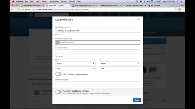 Adding Certificate to LinkedIn Profile смотреть онлайн