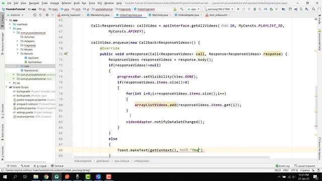 Youtube Channel App PART 08 (Video Fragment) смотреть онлайн