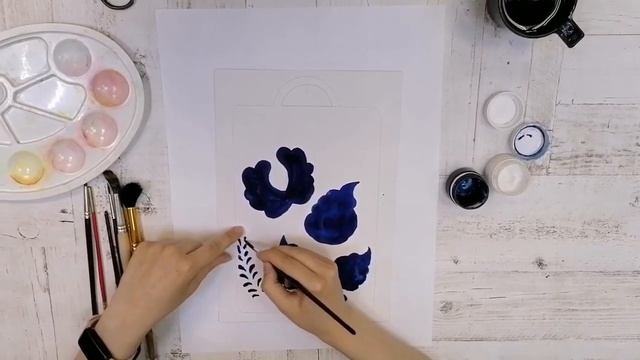 Мастер-класс по росписи доски гжелью