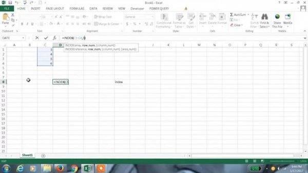 Excel 2013 Tutorial# 36 INDEX Function in Excel