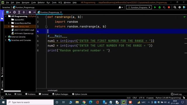 Program to Generate Random Number from User range || #AR Programming смотреть онлайн
