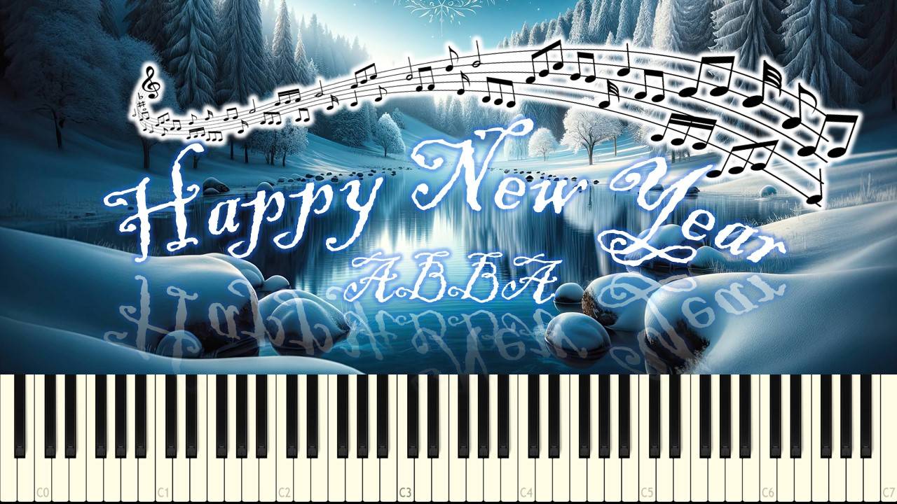 ABBA - Happy New Year (piano tutorial) [НОТЫ + MIDI] смотреть онлайн