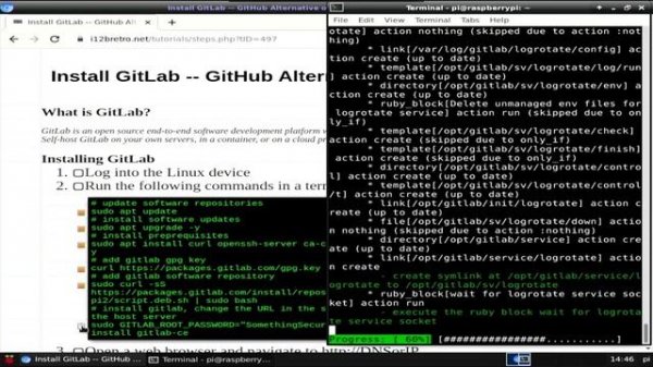 Install GitLab -- GitHub Alternative on Raspberry Pi