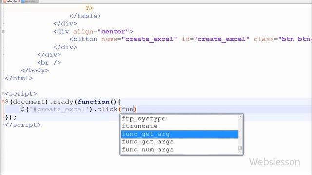 Export HTML table to Excel File using Jquery with PHP смотреть онлайн