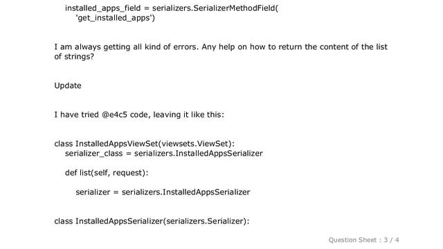Django : [Django rest framework]: Serialize a list of strings смотреть онлайн