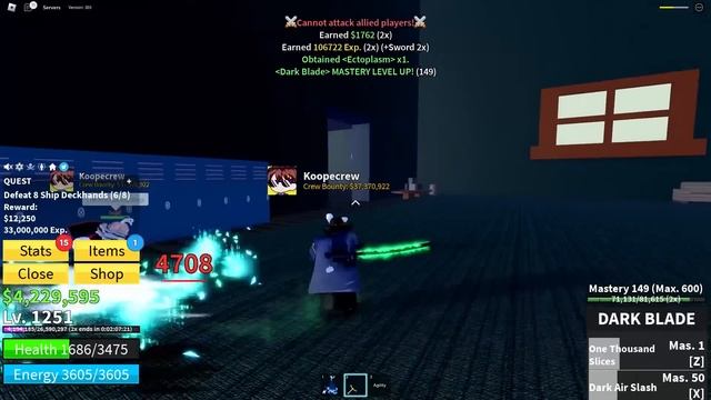 Becoming the STRONGEST SWORDSMAN in Blox Fruits Roblox! смотреть онлайн