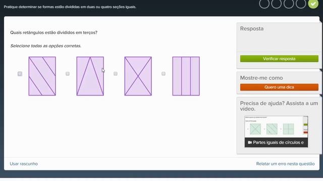 Partes iguais de círculos e retângulos смотреть онлайн
