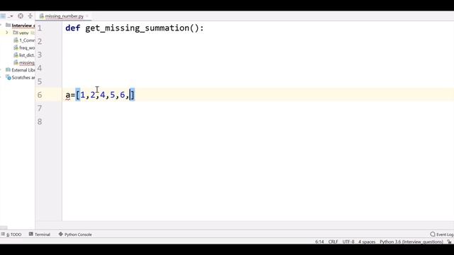 FIND MISSING NUMBER IN AN ARRAY IN PYTHON смотреть онлайн