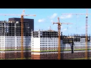 Танцы кранов | Башенный кран EVERDIGM | Башенный кран LIEBHERR | Tower crane in timelapse