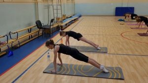 Силовая гимнастика в зале для спортивных групп. Синхронное плавание. Поясница и пресс.