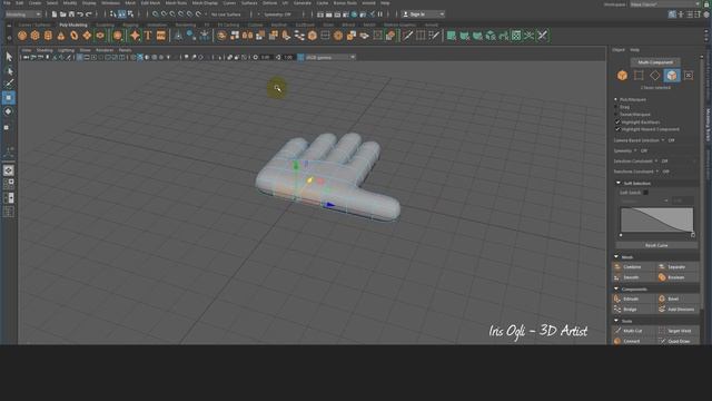 3D Modeling Tutorial - Modeling Low Poly Hand in Autodesk Maya 2023 смотреть онлайн