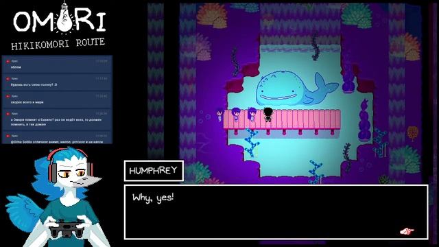 OMORI #19 HIKIKOMORI: в животе у кита | Русское прохождение смотреть онлайн