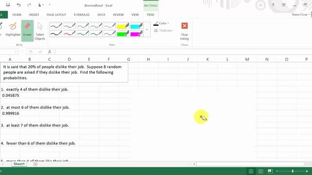 Excel Binomial Distribution Probability (BINOM.DIST Function) смотреть онлайн