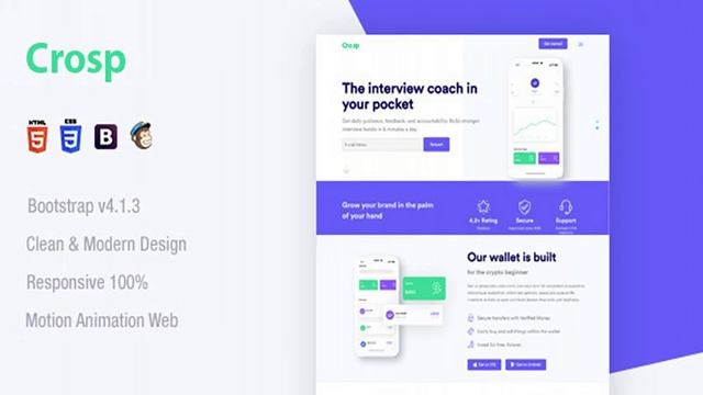 Crosp Landing Page Template | Themeforest Website Templates and Themes смотреть онлайн