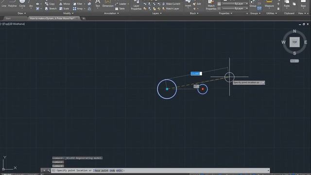 AutoCAD How to make a Dynamic Block Polar Move Pair смотреть онлайн