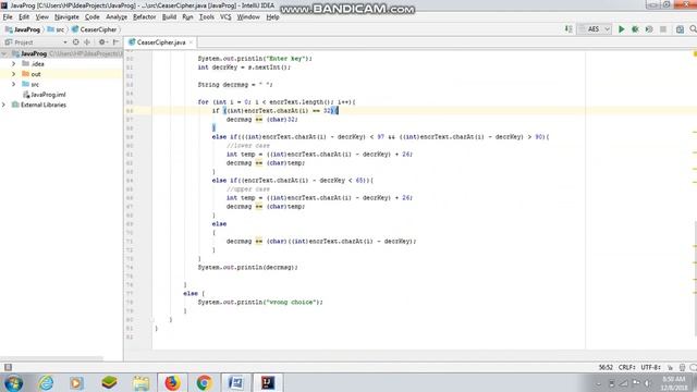 Java source code for Encryption and Decryption of Ceaser Cipher смотреть онлайн