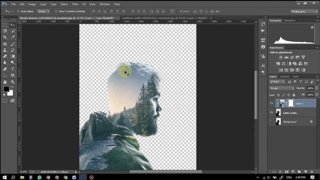 Unlocking the Secrets of Double Exposure Effect in Photoshop смотреть онлайн