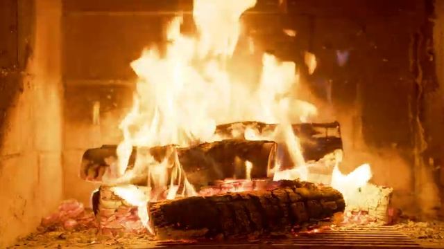 FIREPLACE (10 HOURS) ULTRA HD 4K - Relaxing Fire Burning Video With Crackling Fireplace Sounds