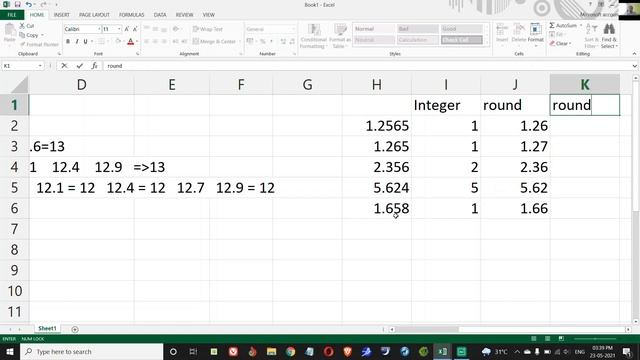 Rounding off in Excel | fraction in excel | int | roundup | rounddown in Excel | ceiling in excel смотреть онлайн