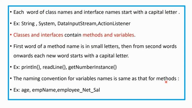 Topic: NAMING CONVENTIONS AND DATA TYPES IN JAVA смотреть онлайн