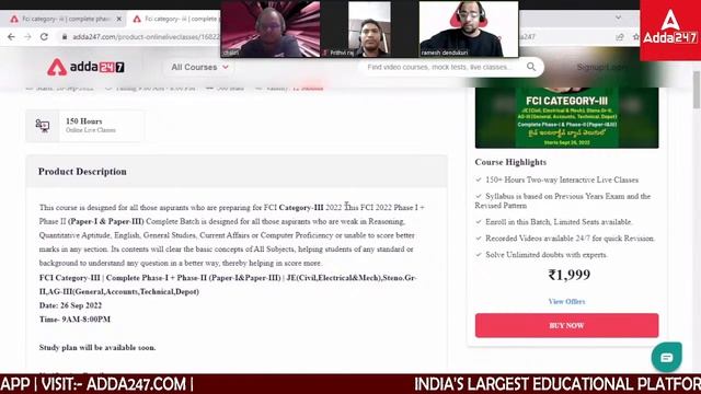 FULL DETAILS OF FCI ONLINE COMPLETE BATCH | ADDA247 Telugu смотреть онлайн