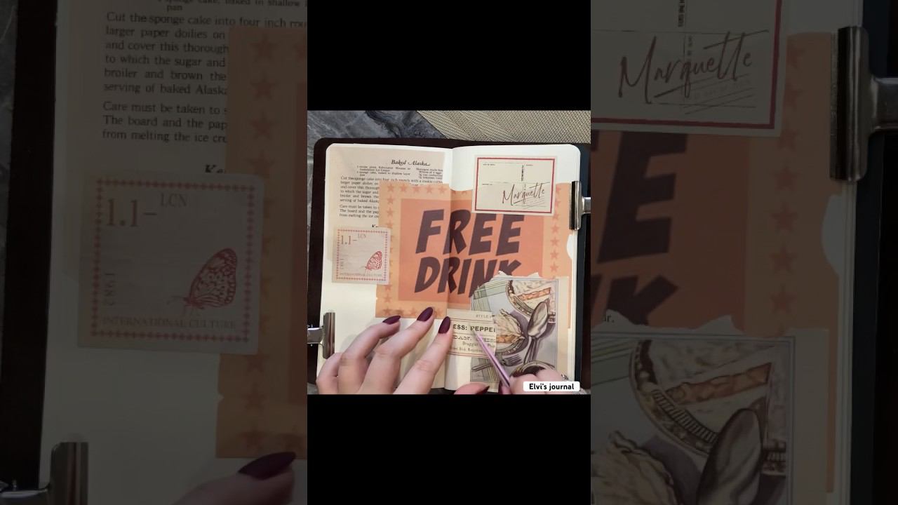 Retro Vibe | ASMR Journaling | Full 4K Version Is On My Channel #asmr #journalwithme #decorating