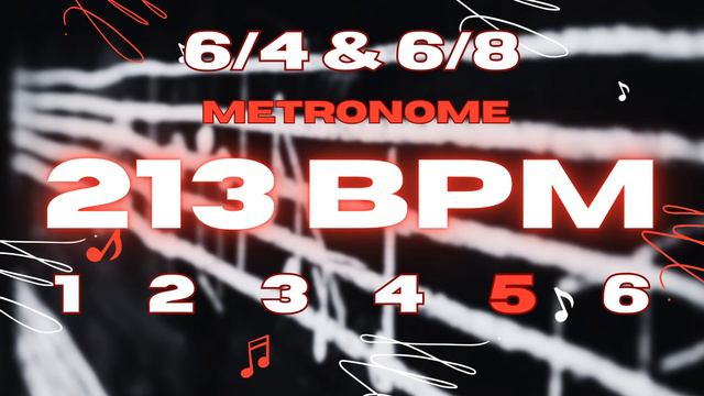 213 BPM - 6/4 & 6/8 Metronome смотреть онлайн