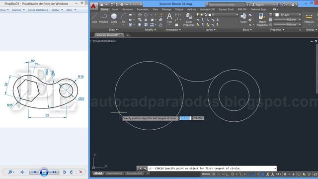 AutoCAD Básico - Solución Ejercicio Propuesto 3 смотреть онлайн