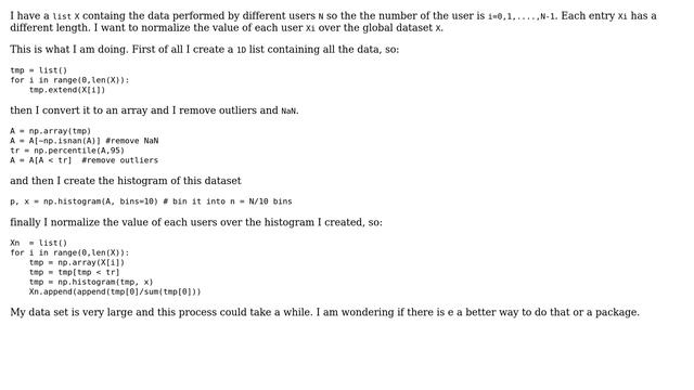 Normalizing data over a distribution смотреть онлайн
