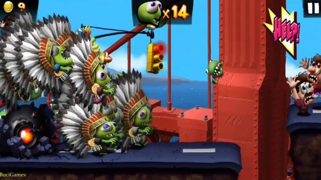 Zombie Tsunami Huge Update:Apache War Zombies and Punk Zombird- Eat Civilians (Android ,iOS) смотреть онлайн