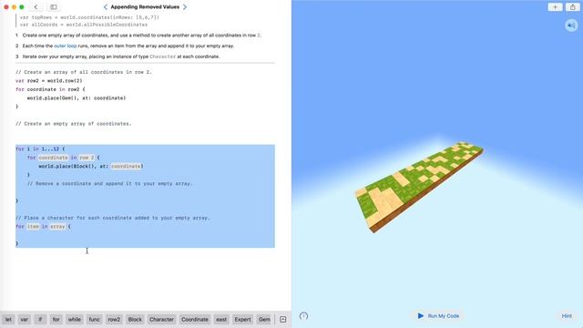 Appending Removed Values - Arrays - Swift Playgrounds смотреть онлайн