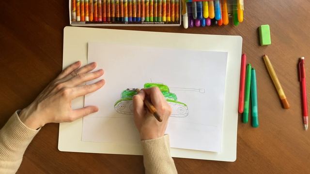 Как нарисовать ТАНК? Урок рисования карандашами для детей от 3-х лет смотреть онлайн