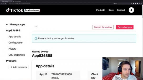 Create an App for the TikTok API