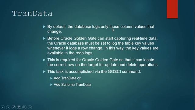 TranData In Oracle GoldenGate смотреть онлайн