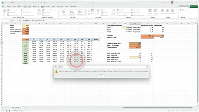 Case Study (Excel): 7.7 Presentation total cost metal different price scenarios (Scenario Manager) смотреть онлайн
