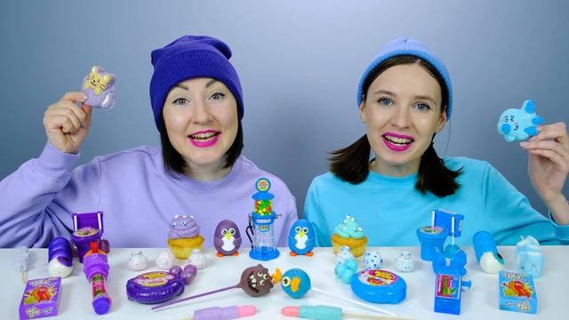 Голубая Еда или Фиолетовая Еда? 24 Часа Едим Сладости Одного Цвета Челлендж от Пико Поки смотреть онлайн
