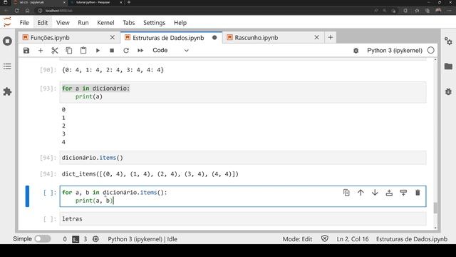 Python - Estruturas de Dados 10 - Técnicas para loops em dicionários e listas смотреть онлайн