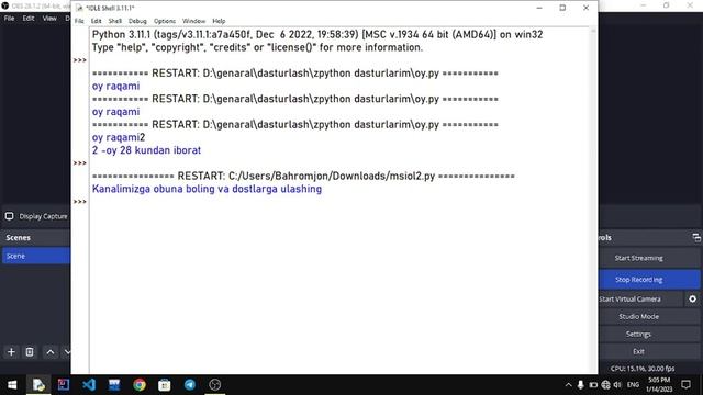 PYTHON IDLE HAQIDA смотреть онлайн