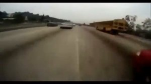 Скоростная езда на мотоцикле от первого лица