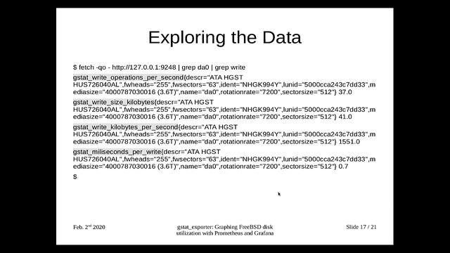 Graphing FreeBSD disk utilization with Prometheus Writing a Prometheus gstat_exporter смотреть онлайн