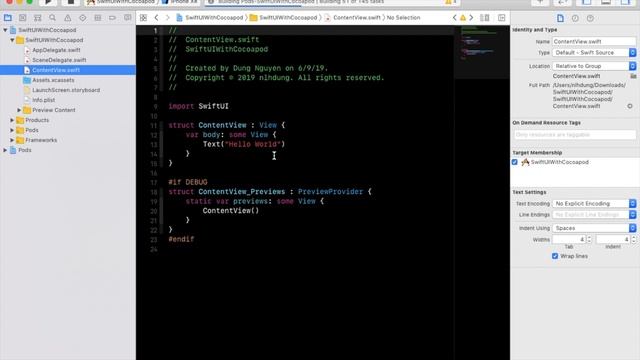 021. SwiftUI and CocoaPods смотреть онлайн