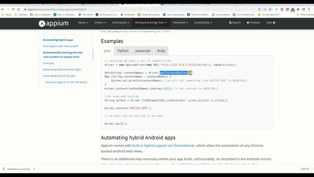 Hybrid Android App Automation using Appium - Part 1 | Appium Hybrid App Testing смотреть онлайн