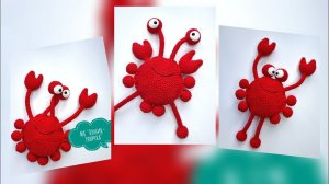 Навеяно морем... Обзор новой игрушки "Краб-тянучка". Мк крючком