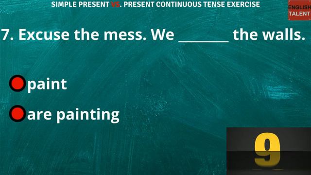 Simple present vs Present continuous | test your English grammar | English grammar quiz смотреть онлайн