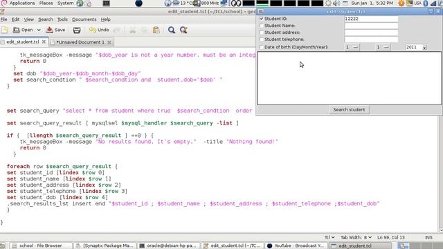 Tcl/Tk/MySQL Example:School Registration:Lesson4:Edit Student & Teacher Info. (Arabic Version) смотреть онлайн
